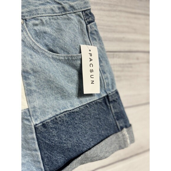 Pacsun Womens' Patch Work Jean Mom Shorts | Size 27 - Picture 9 of 9